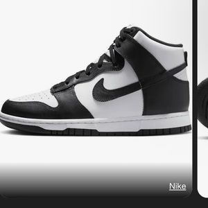 Nike dunks high top pandas